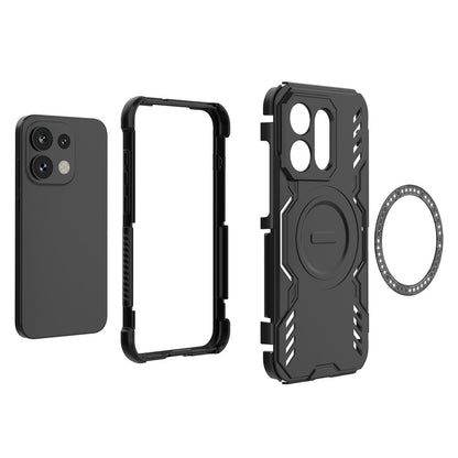 Coque MagSafe pour Oppo Reno16 / Reno16 Pro, Techsuit, ArmorMag, Noire