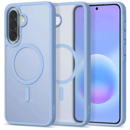 Coque MagSafe pour Samsung Galaxy A57 5G, Tech-Protect, Magmat, Bleu Mat