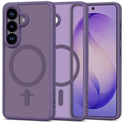 Coque MagSafe pour Samsung Galaxy S26 S942, Tech-Protect, Magmat, Violet Mat