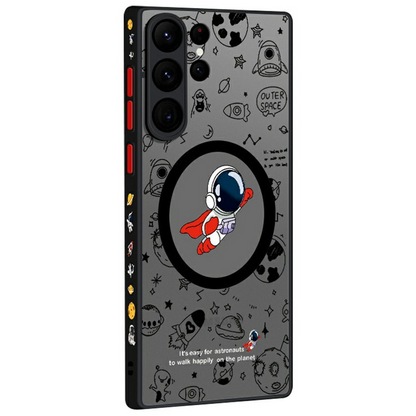 Coque MagSafe pour Samsung Galaxy S25 Ultra S938, OEM, Flight Astronaut, Multicolore