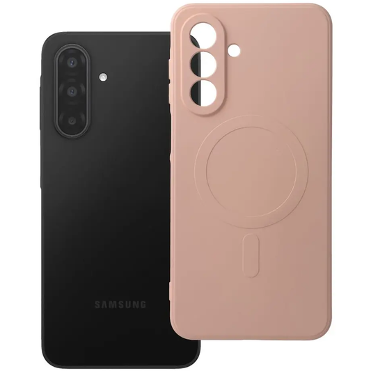 Coque MagSafe pour Samsung Galaxy A18 / A17 4G / A17 5G, OEM, Silicone Mag, Rose