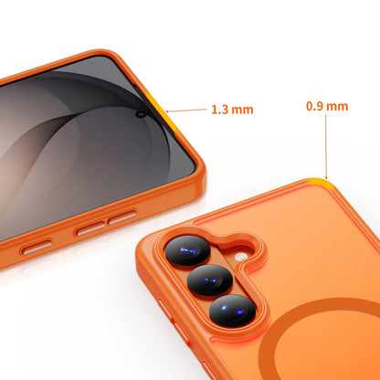 Coque MagSafe pour Samsung Galaxy S26 S942, Tech-Protect, Magmat, Orange Mat