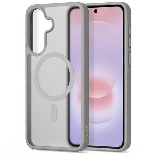 Coque MagSafe pour Samsung Galaxy A57 5G, Tech-Protect, Magmat, Gris Mat