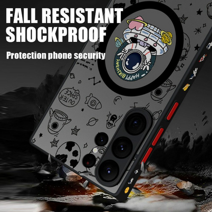 Coque MagSafe pour Samsung Galaxy S25 Ultra S938, OEM, Flight Astronaut, Multicolore