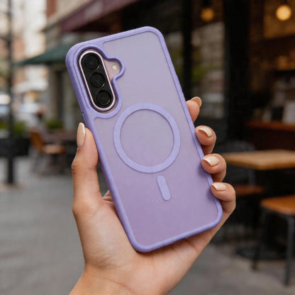 Coque MagSafe pour Samsung Galaxy A57 5G, Tech-Protect, Magmat, Violet Mat