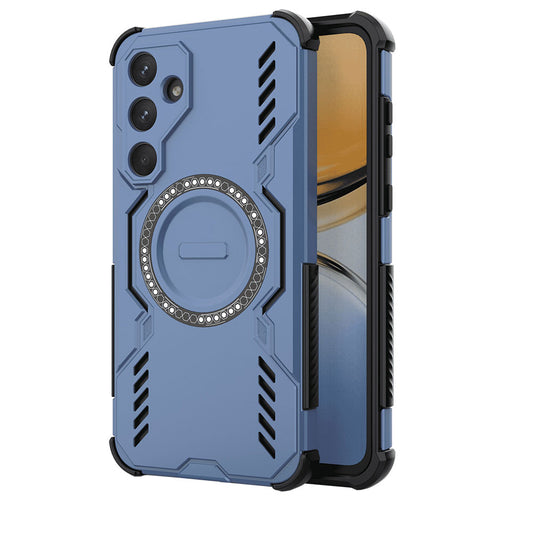 Coque MagSafe pour Samsung Galaxy A55 5G A556, Techsuit, ArmorMag, Bleue