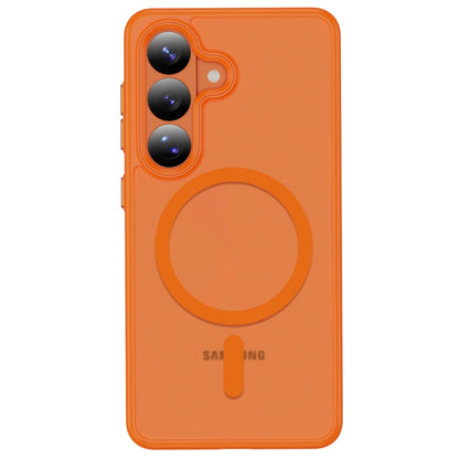 Coque MagSafe pour Samsung Galaxy S26 S942, Tech-Protect, Magmat, Orange Mat