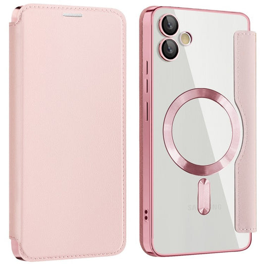 Coque MagSafe pour Samsung Galaxy A05 A055, Techsuit, SmartMag Book, Rose