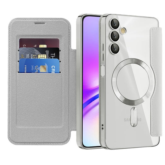 Coque MagSafe pour Samsung Galaxy A05s A057, Techsuit, SmartMag Book, Gris