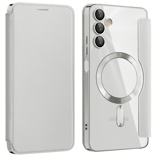 Coque MagSafe pour Samsung Galaxy A05s A057, Techsuit, SmartMag Book, Gris