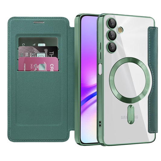 Coque MagSafe pour Samsung Galaxy A05s A057, Techsuit, SmartMag Book, Vert