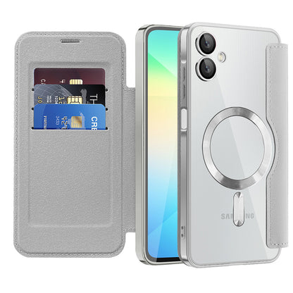 MagSafe Case for Samsung Galaxy A06 A065, Techsuit, SmartMag Book, Gray