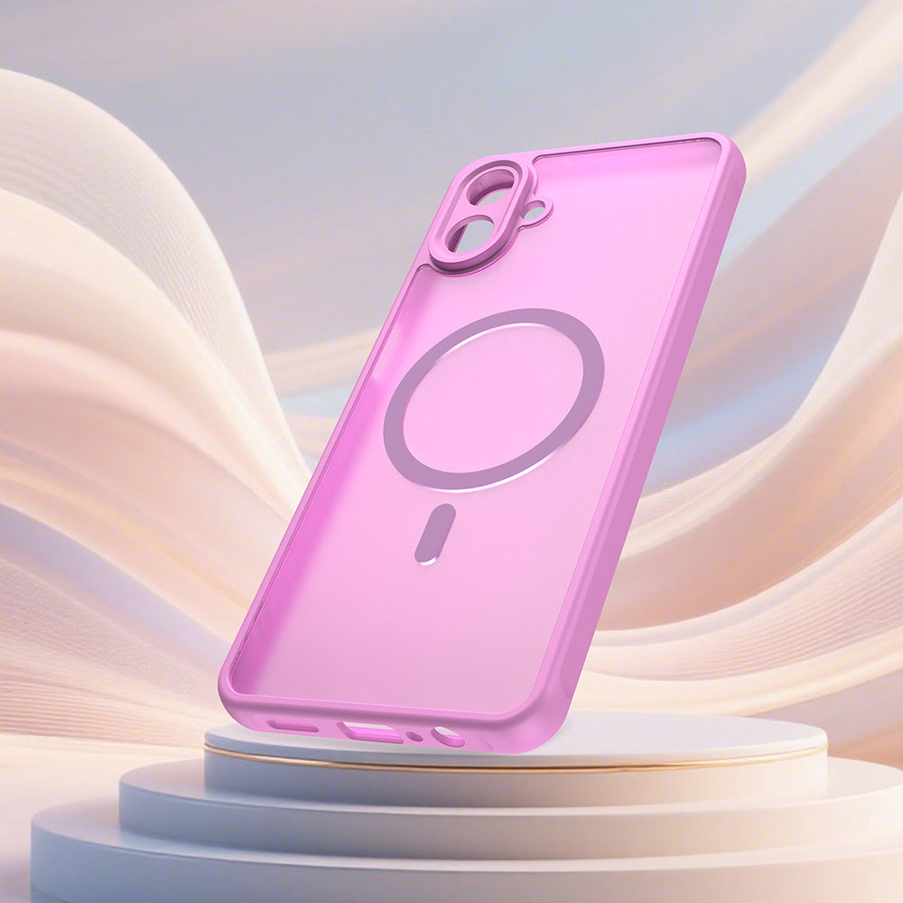 Étui MagSafe pour Samsung Galaxy A07 4G A075, Techsuit, HaloFrost II, Rose