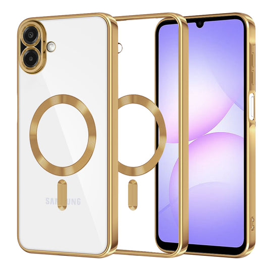Coque MagSafe pour Samsung Galaxy A07 4G A075, Techsuit, Luxury Crystal, Dorée