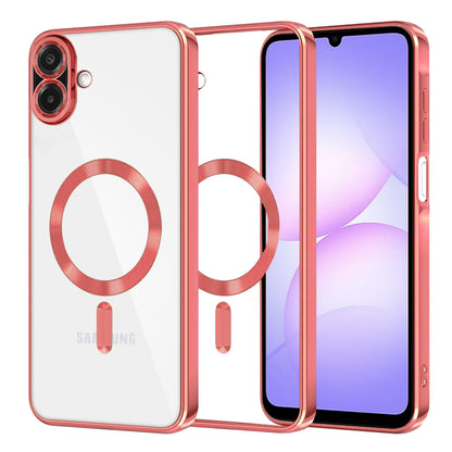 Coque MagSafe pour Samsung Galaxy A07 4G A075, Techsuit, Luxury Crystal, Rouge