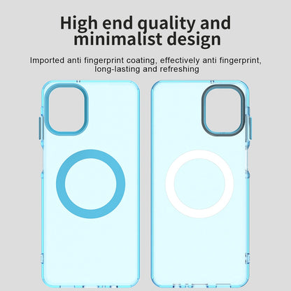 Coque MagSafe pour Samsung Galaxy A07 4G A075, Techsuit, CandyCase, Bleue