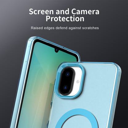 Coque MagSafe pour Samsung Galaxy A07 4G A075, Techsuit, CandyCase, Bleue
