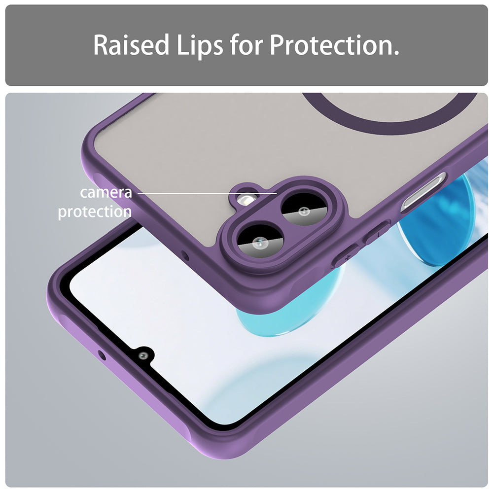 Coque MagSafe pour Samsung Galaxy A07 4G A075, Techsuit, HaloFrost II, Violet