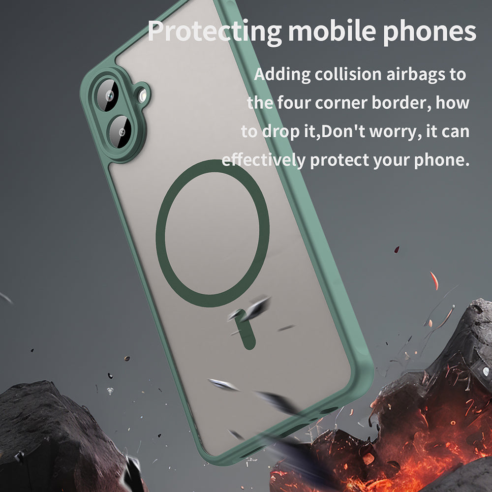 Coque MagSafe pour Samsung Galaxy A07 4G A075, Techsuit, HaloFrost II, Vert