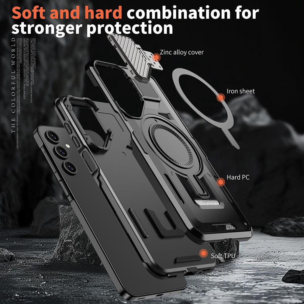 Coque MagSafe pour Samsung Galaxy A14 A145 / A14 5G A146, Techsuit, CamVault, Noire