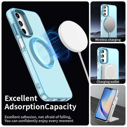 Coque MagSafe pour Samsung Galaxy A15 5G A156 / A15 A155, Techsuit, CandyCase, Bleue