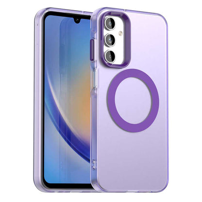 Coque MagSafe pour Samsung Galaxy A15 5G A156 / A15 A155, Techsuit, CandyCase, Violet