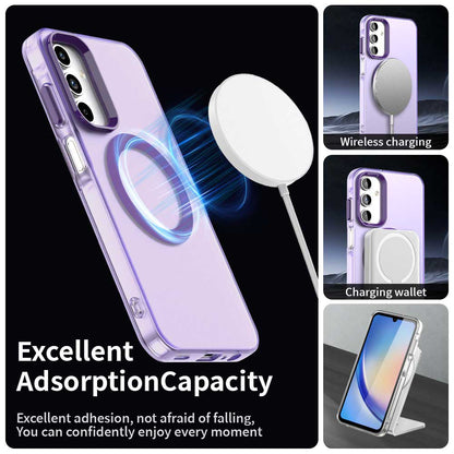 Coque MagSafe pour Samsung Galaxy A15 5G A156 / A15 A155, Techsuit, CandyCase, Violet