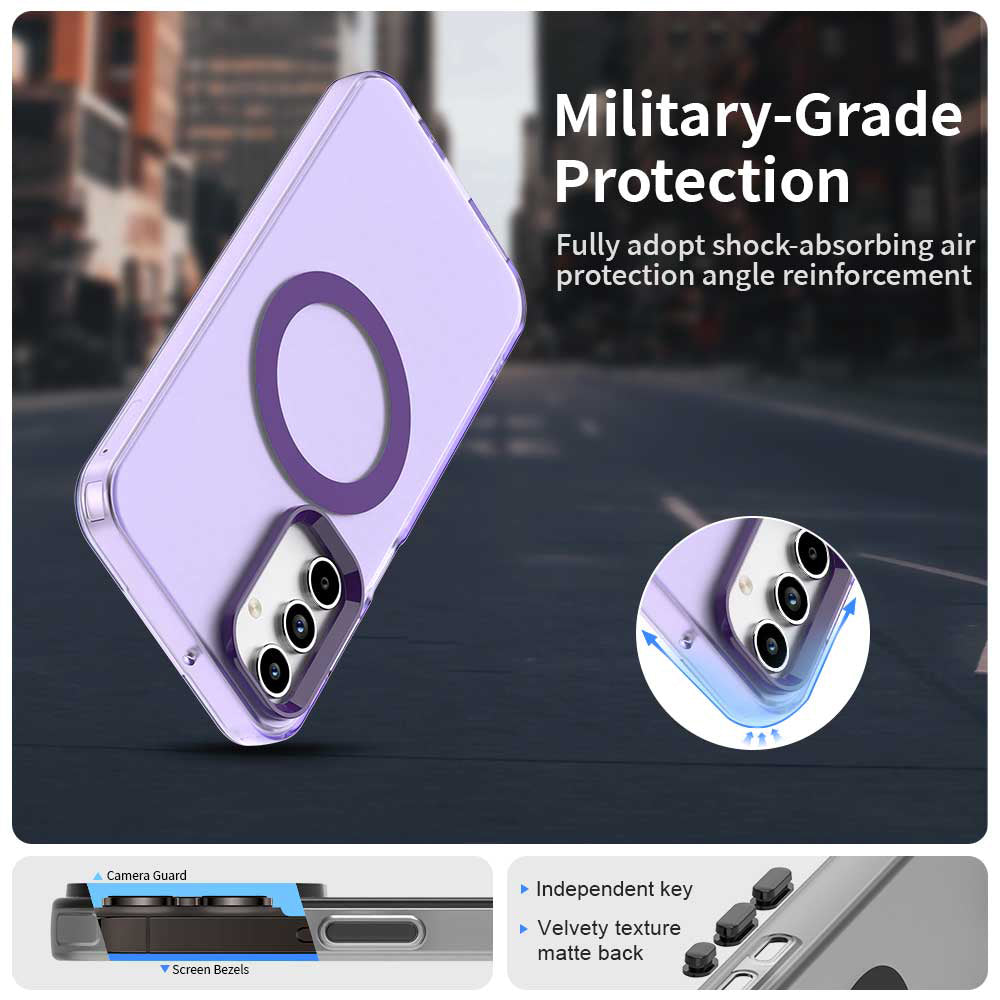 Coque MagSafe pour Samsung Galaxy A15 5G A156 / A15 A155, Techsuit, CandyCase, Violet