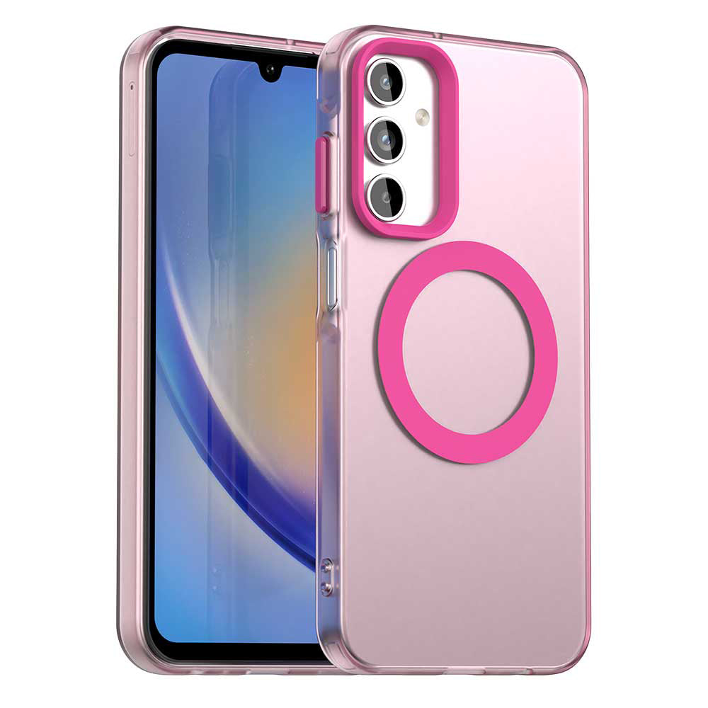 Coque MagSafe pour Samsung Galaxy A15 5G A156 / A15 A155, Techsuit, CandyCase, Rose