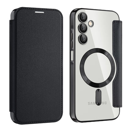 Coque MagSafe pour Samsung Galaxy A15 5G A156 / A15 A155, Techsuit, SmartMag Book, Noire