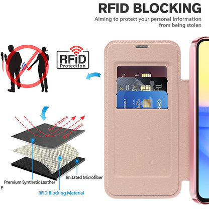 Coque MagSafe pour Samsung Galaxy A15 5G A156 / A15 A155, Techsuit, SmartMag Book, Rose
