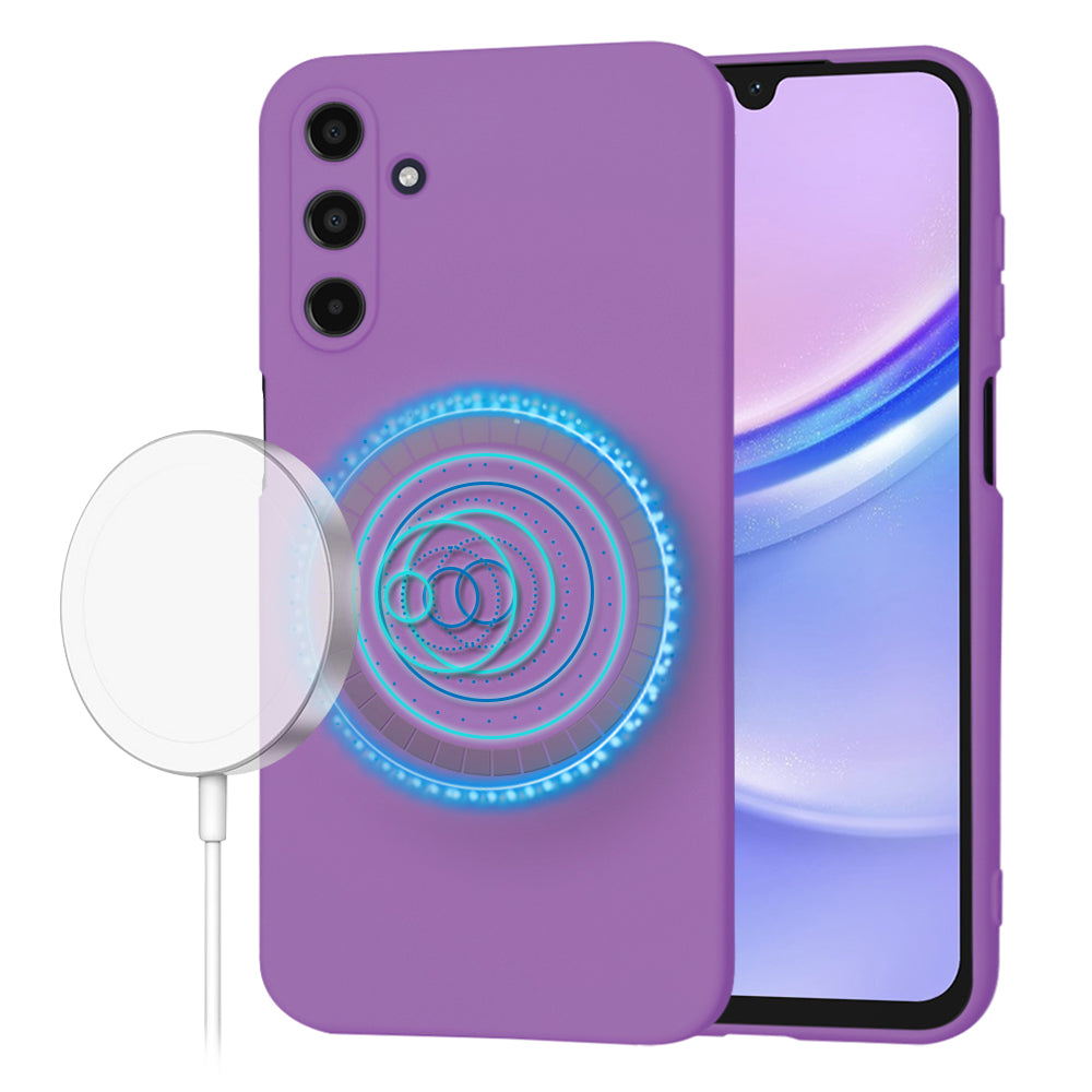 Coque MagSafe pour Samsung Galaxy A15 A155, Techsuit, SoftFlex, Violet