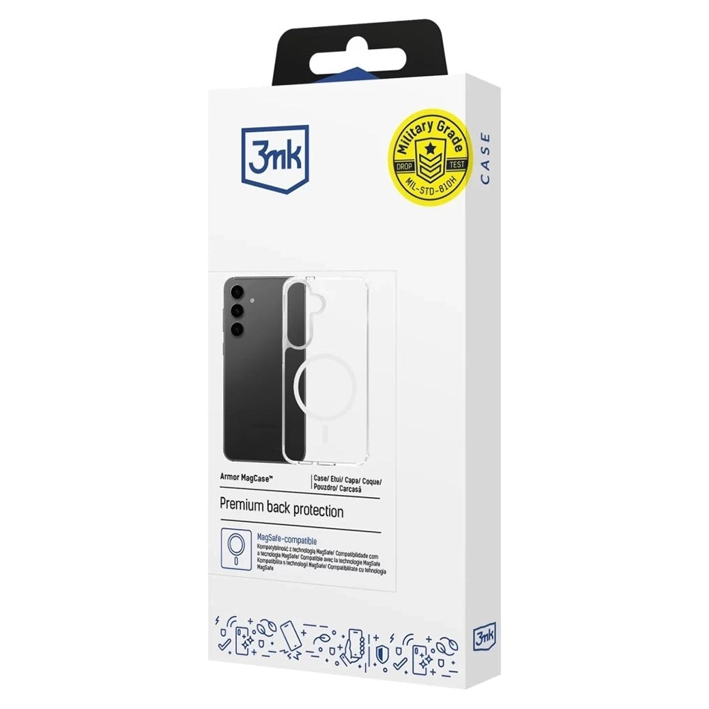 Coque MagSafe pour Samsung Galaxy A16 5G A166 / A16 4G A165, 3MK, Armor MagCase, Transparente