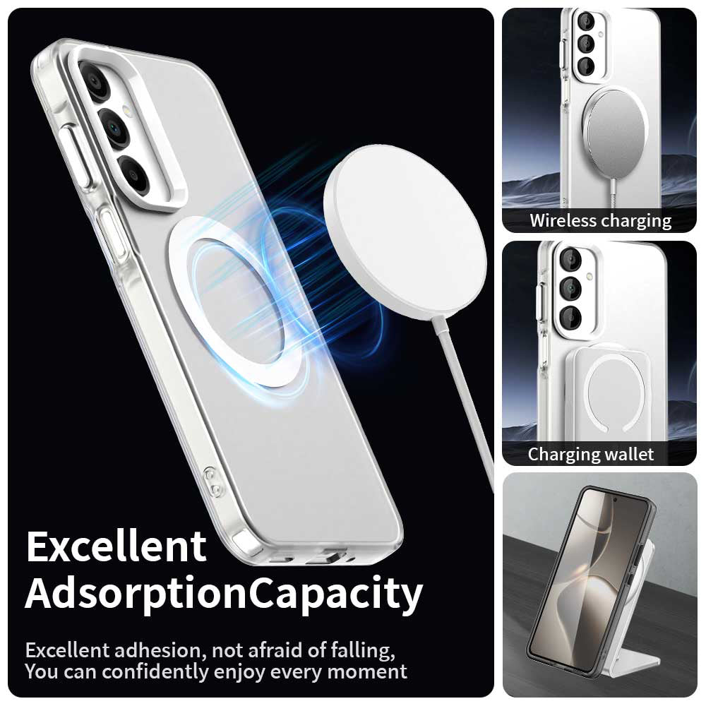 Coque MagSafe pour Samsung Galaxy A16 5G A166 / A16 4G A165, Techsuit, CandyCase, Blanche
