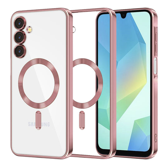 Coque MagSafe pour Samsung Galaxy A16 5G A166 / A16 4G A165, Techsuit, Luxury Crystal, Rose
