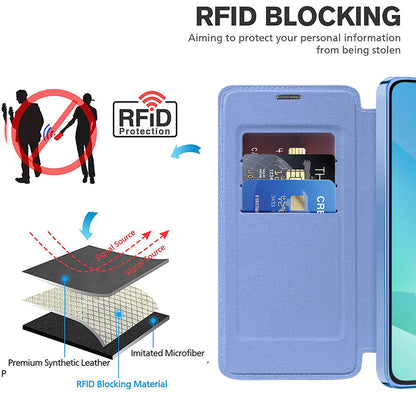 Coque MagSafe pour Samsung Galaxy A16 5G A166 / A16 4G A165, Techsuit, SmartMag Book, Bleu