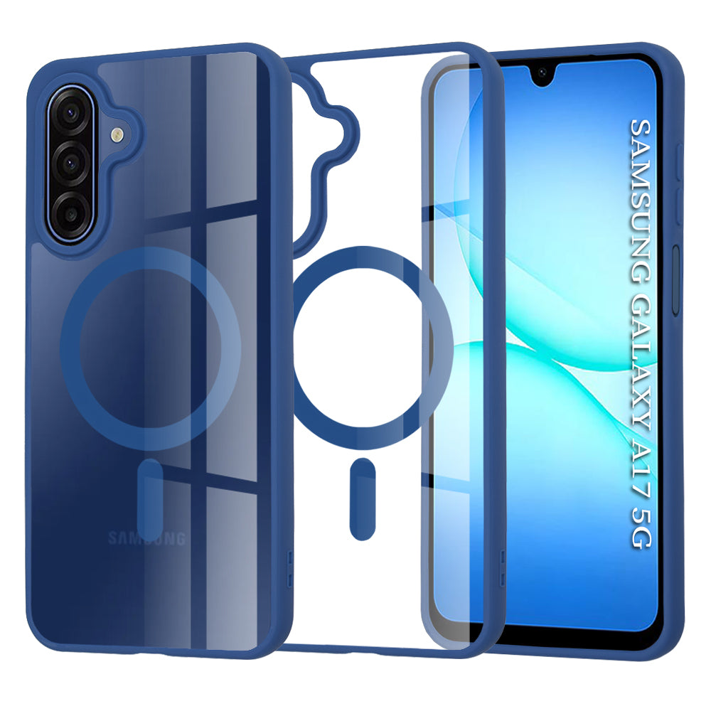 Coque MagSafe pour Samsung Galaxy A17 4G / A17 5G, Techsuit, Pro, Bleue