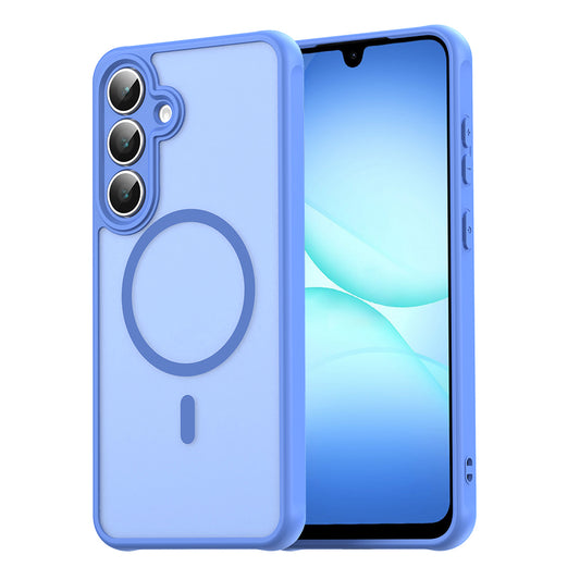 Coque MagSafe pour Samsung Galaxy A17 5G, Techsuit, HaloFrost II, Bleue