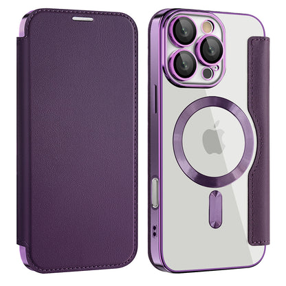 Coque MagSafe pour Samsung Galaxy A17 5G, Techsuit, SmartMag Book, Violet