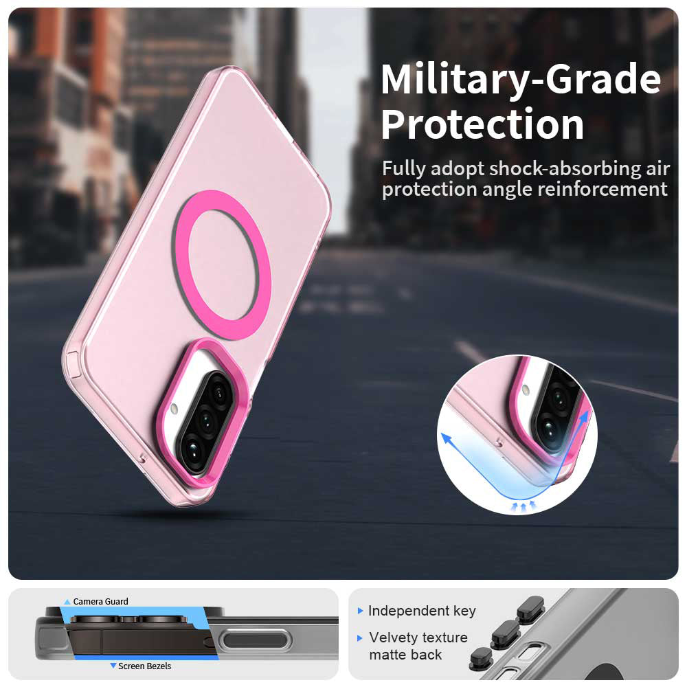 Coque MagSafe pour Samsung Galaxy A26 A266, Techsuit, CandyCase, Rose