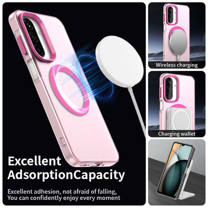 Coque MagSafe pour Samsung Galaxy A26 A266, Techsuit, CandyCase, Rose