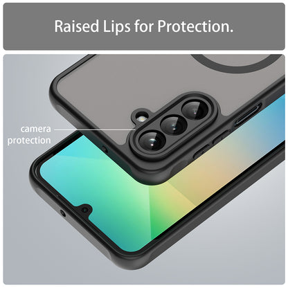 MagSafe Case for Samsung Galaxy A26 A266, Techsuit, HaloFrost II, Black
