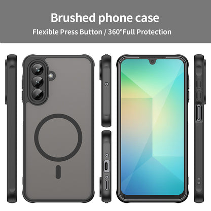 MagSafe Case for Samsung Galaxy A26 A266, Techsuit, HaloFrost II, Black