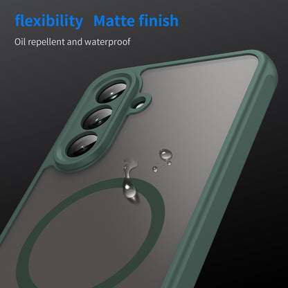 MagSafe Case for Samsung Galaxy A26 A266, Techsuit, HaloFrost II, Green