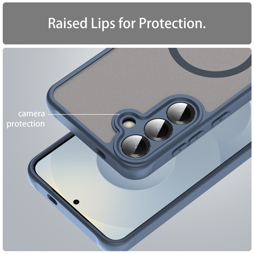 Coque MagSafe pour Samsung Galaxy A27 5G, Techsuit, HaloFrost II, Bleu marine