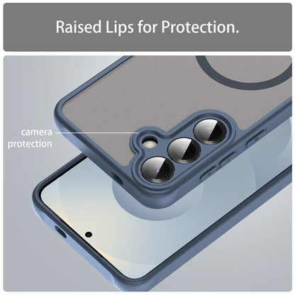 Coque MagSafe pour Samsung Galaxy A27 5G, Techsuit, HaloFrost II, Bleu marine
