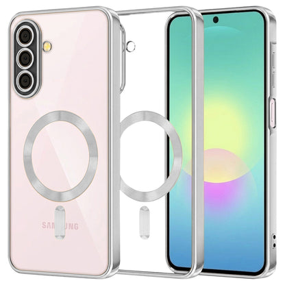 Coque MagSafe pour Samsung Galaxy A27 5G, Techsuit, Luxury Crystal, Argentée