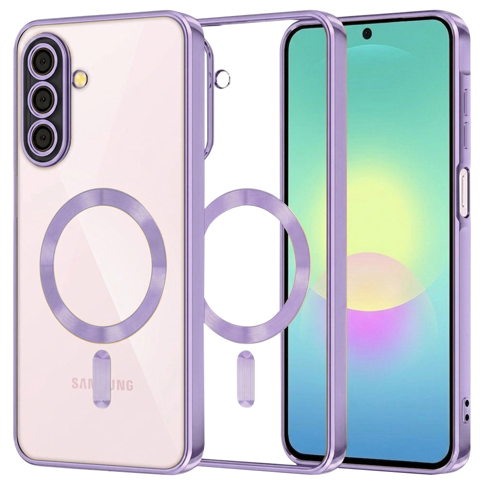 Coque MagSafe pour Samsung Galaxy A27 5G, Techsuit, Luxury Crystal, Violet Clair