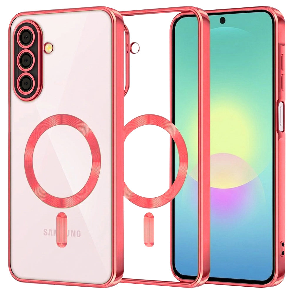 Coque MagSafe pour Samsung Galaxy A27 5G, Techsuit, Luxury Crystal, Rouge