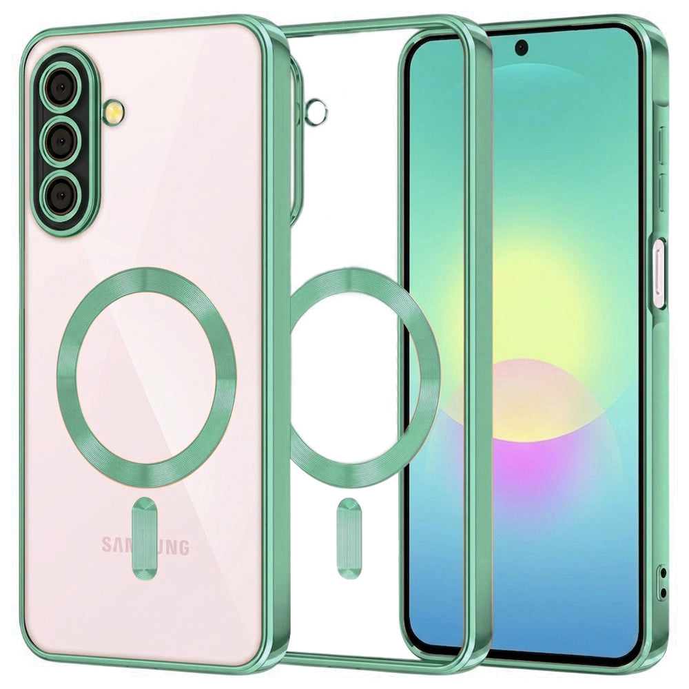 Coque MagSafe pour Samsung Galaxy A27 5G, Techsuit, Luxury Crystal, Vert Clair